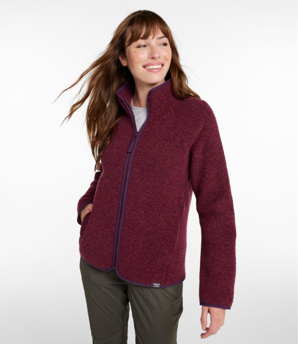 Women's All Season Wool Fleece Full-Zip Jacket - Image 2