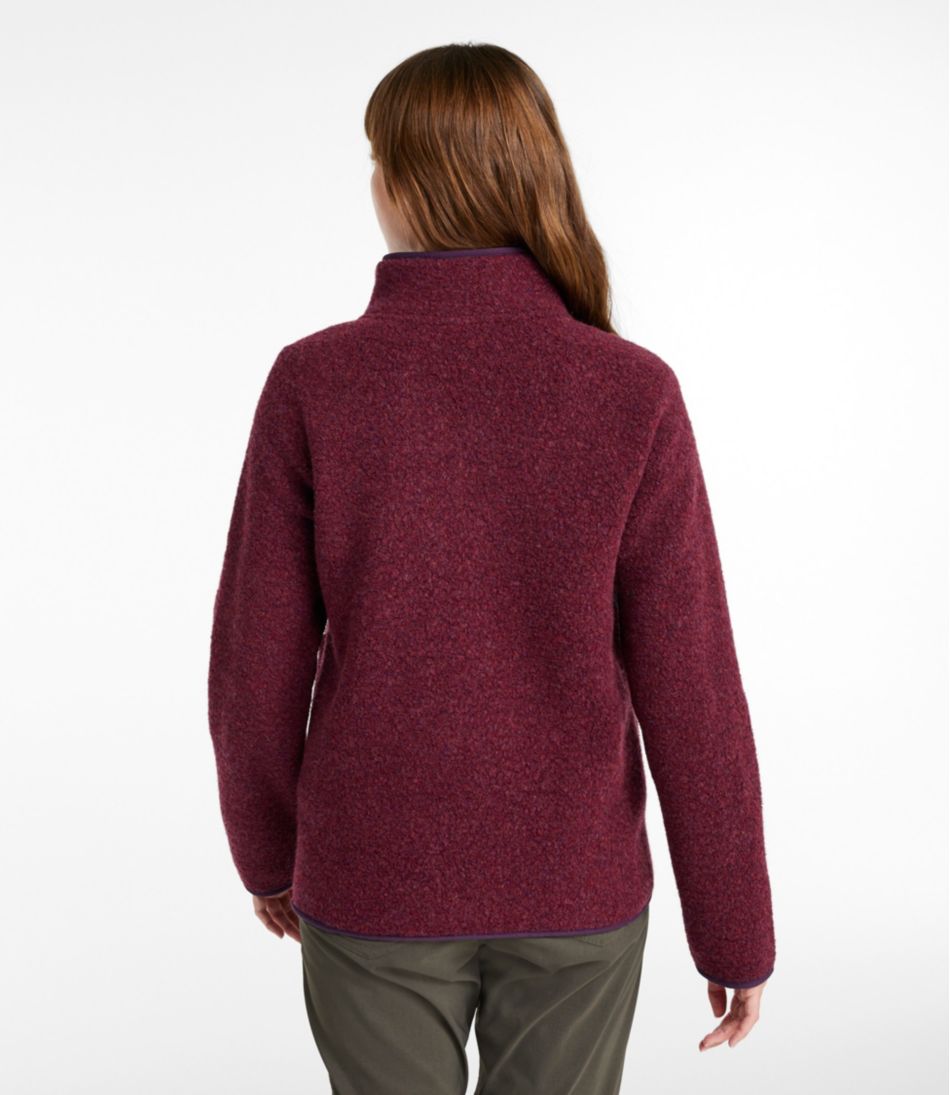 Women's All Season Wool Fleece Full-Zip Jacket - Image 3