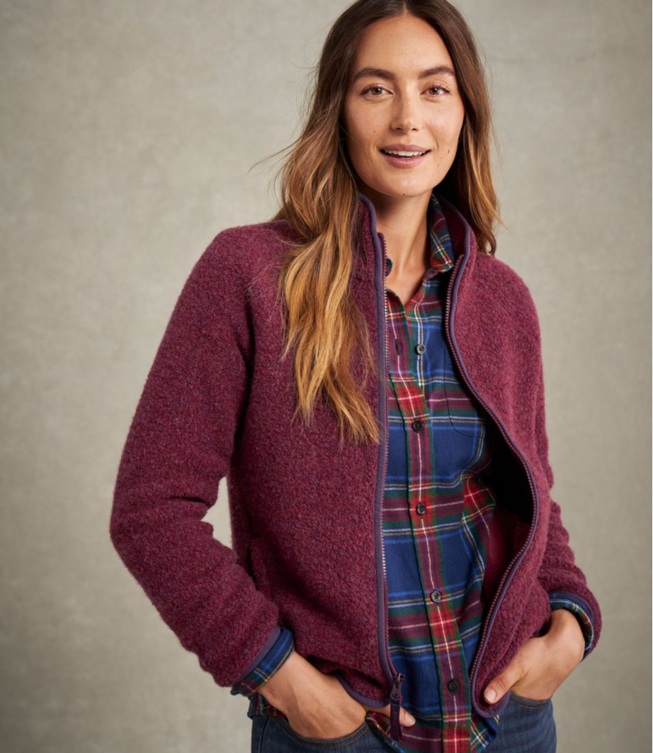 Women's All Season Wool Fleece Full-Zip Jacket - Image 7