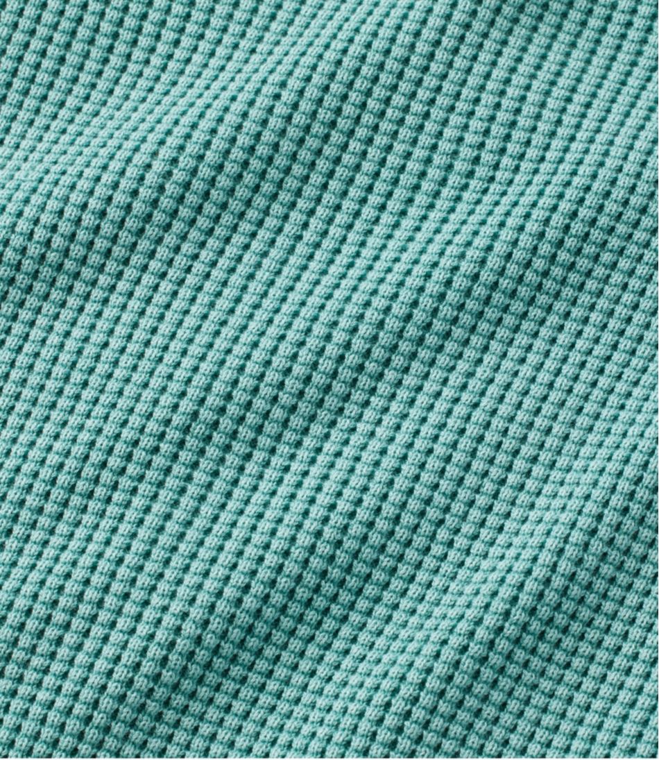 Women's Sunwashed Waffle Sweater, Splitneck - Image 5