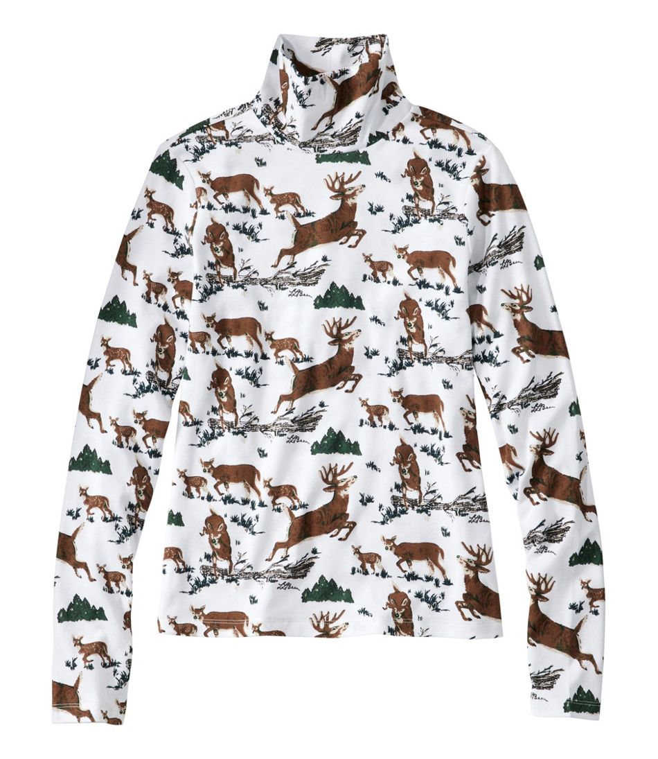 Women's Signature Lightweight Cotton Turtleneck, Novelty