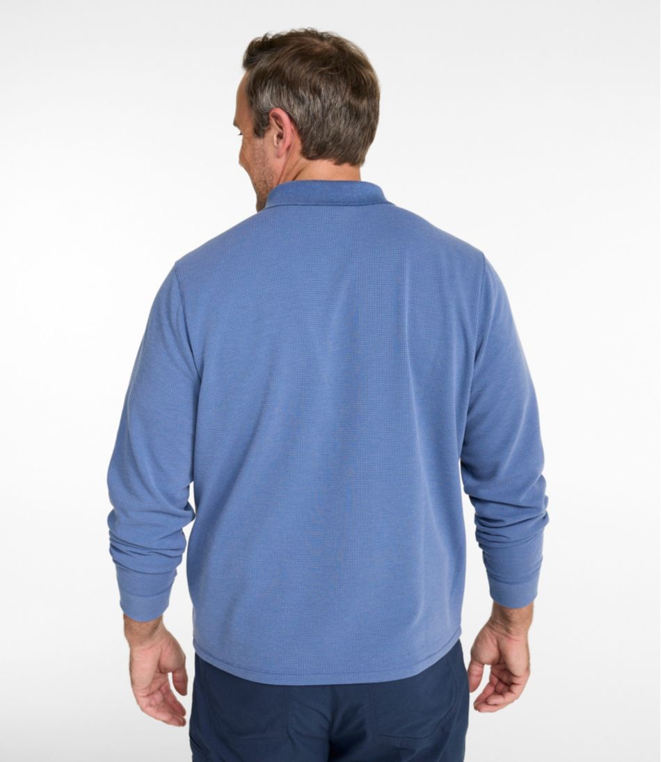 Men's Mountainside Micro Waffle Polo, Long-Sleeve - Image 5