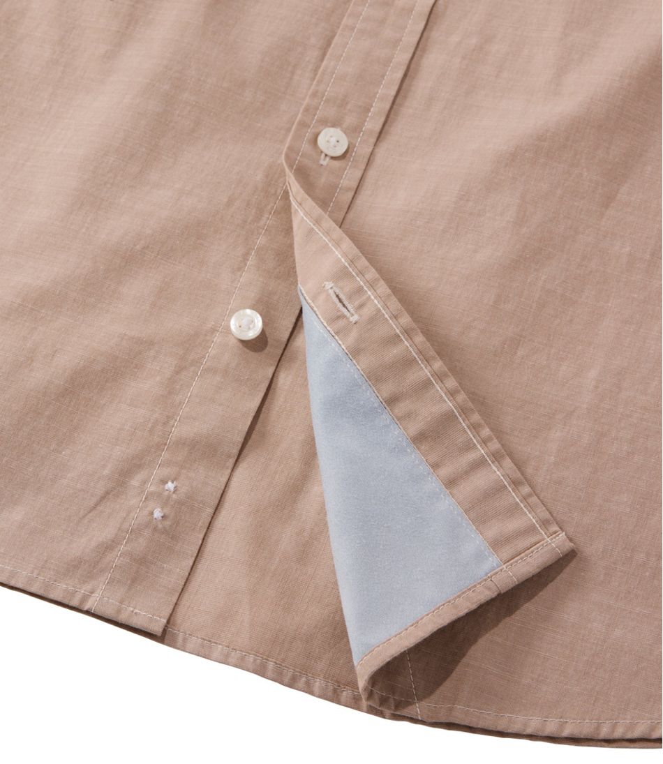 Men's Comfort Stretch Performance? Chambray Shirt, Short-Sleeve, Slightly Fitted Untucked Fit - Image 5