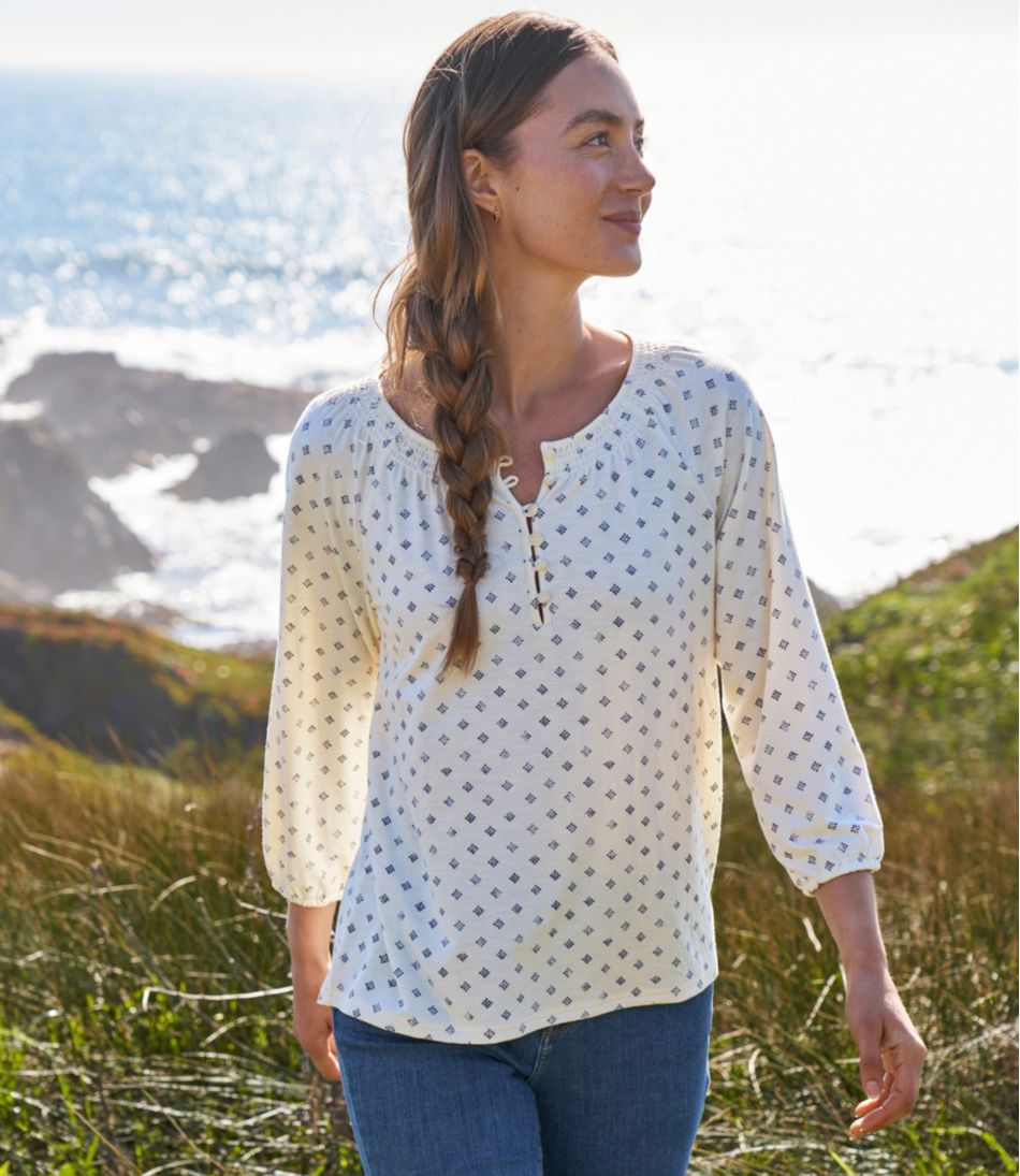 Women's Camden Hills Tee, Three-Quarter-Sleeve Print - Image 7