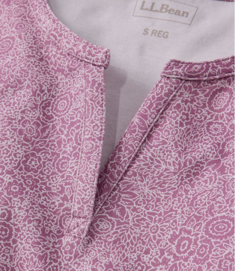 Women's L.L.Bean Tee, Short-Sleeve Notch-Neck Print - Image 4