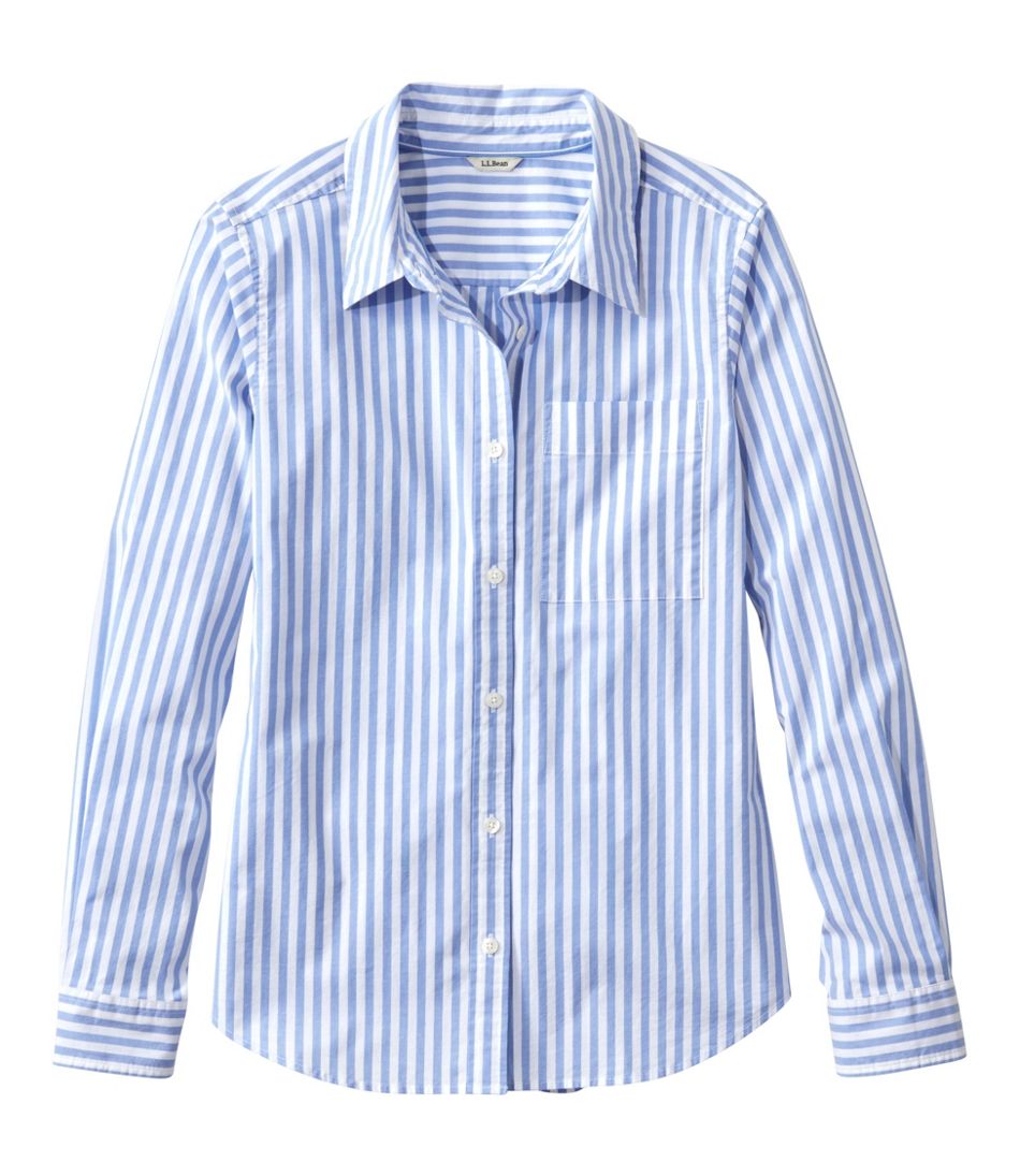 Women's Essential Cotton Poplin Shirt, Long-Sleeve
