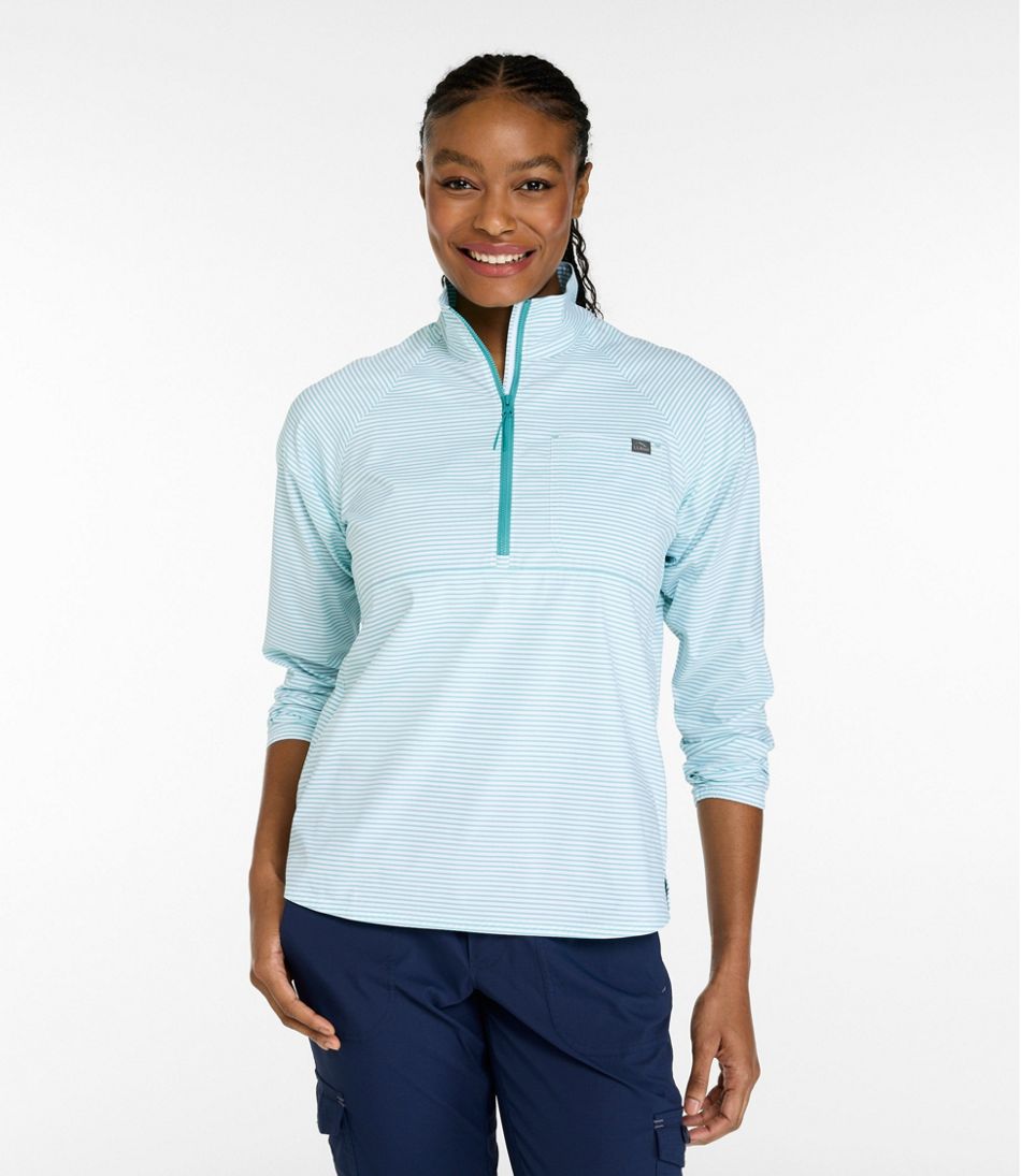 Women's Everyday SunSmart? Woven Shirt, Quarter-Zip Pullover Colorblock - Image 2