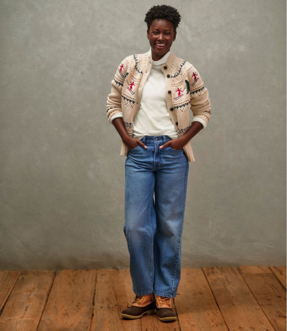 Women's Signature Cotton Fisherman Sweater, Short Cardigan Fair Isle - Image 11
