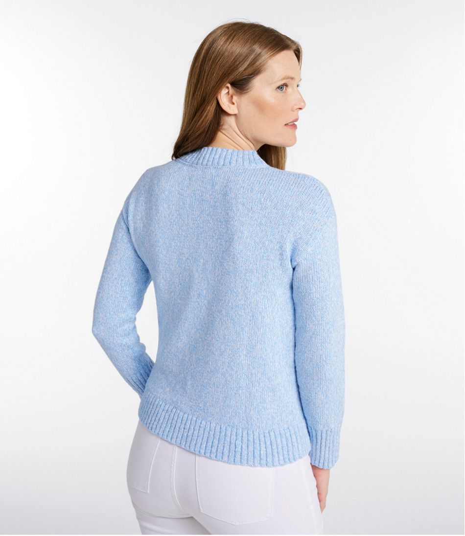 Women's Cotton Ragg Sweater, Crewneck - Image 3