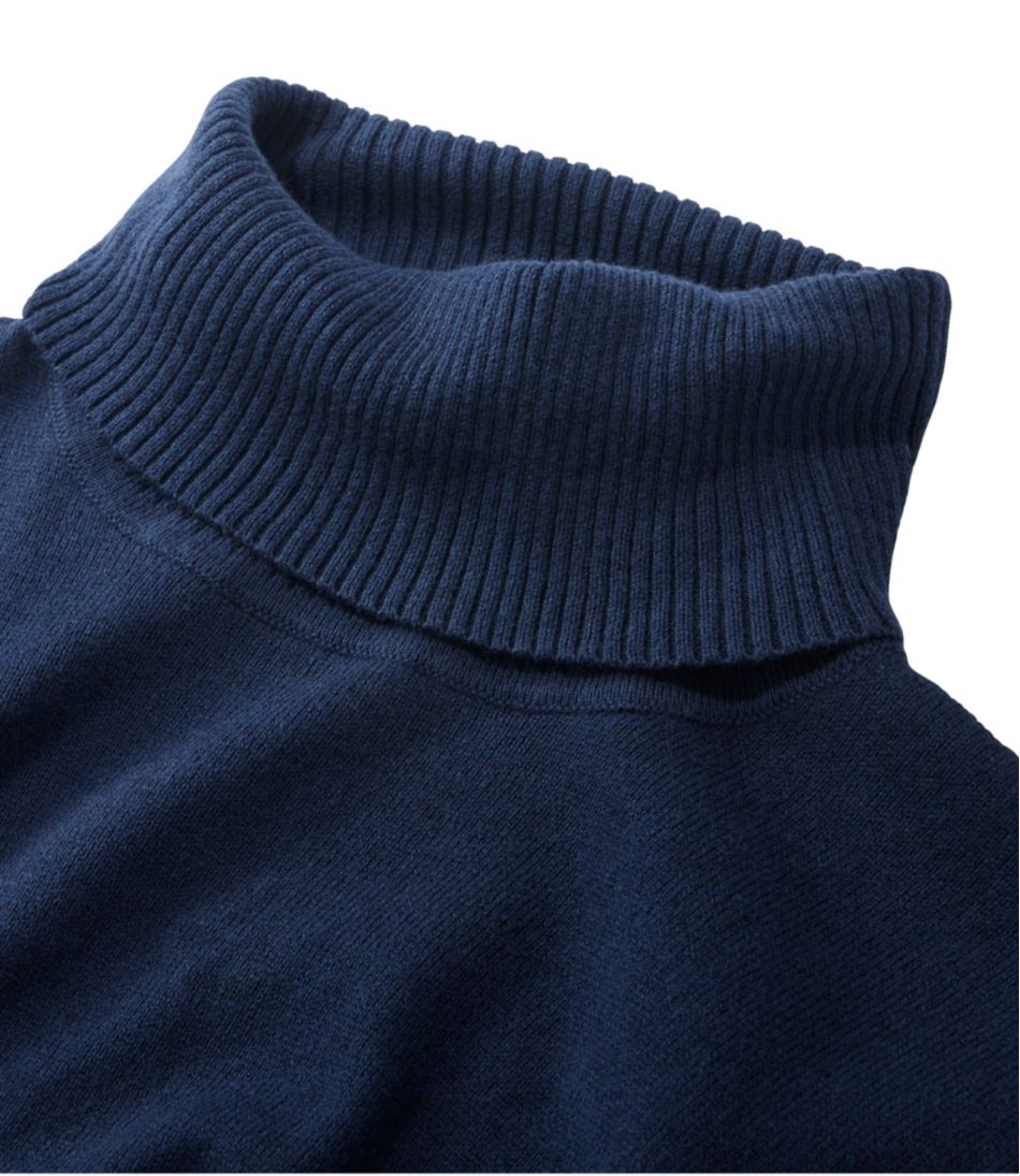 Women's Cotton/Cashmere Sweater, Turtleneck - Image 4