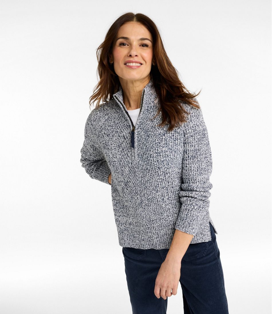 Women's Mariner Shaker Sweater, Quarter-Zip - Image 2