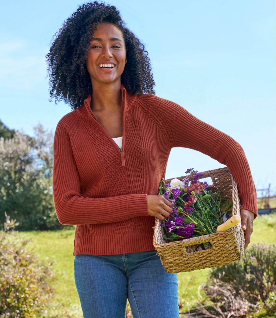 Women's Mariner Shaker Sweater, Quarter-Zip - Image 6