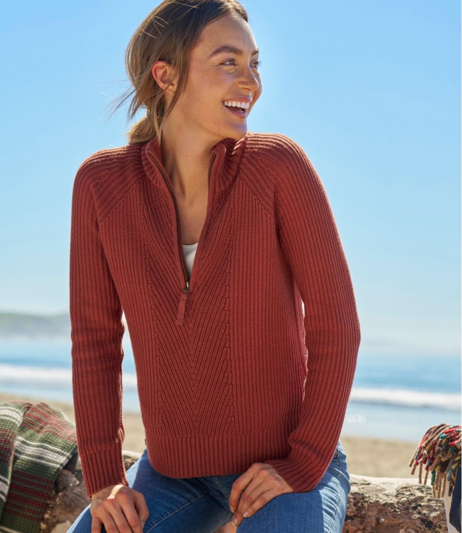 Women's Mariner Shaker Sweater, Quarter-Zip - Image 7