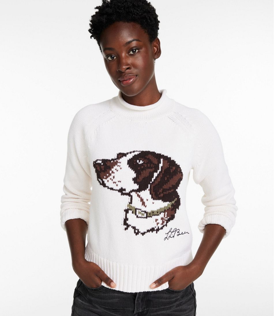 Women's Signature Original Cotton Sweater, Rollneck Novelty - Image 2