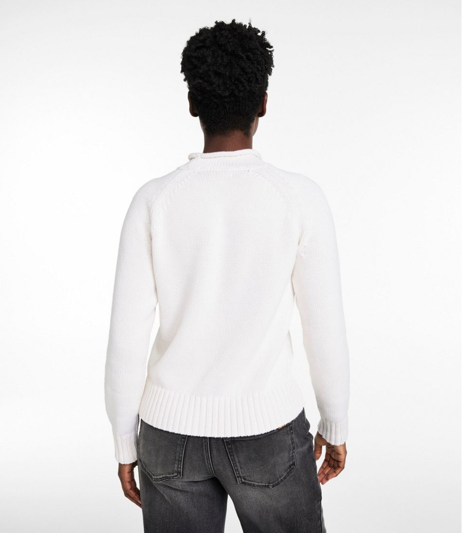 Women's Signature Original Cotton Sweater, Rollneck Novelty - Image 3