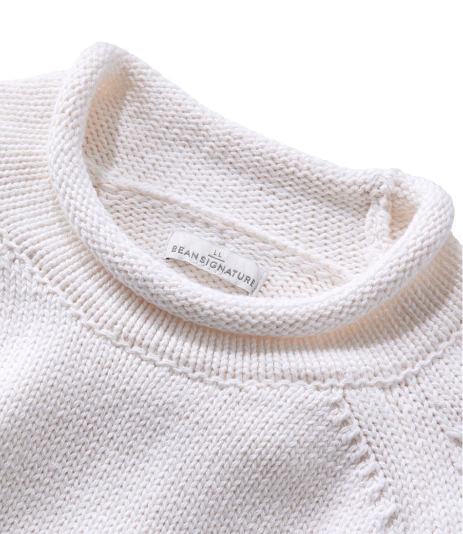 Women's Signature Original Cotton Sweater, Rollneck Novelty - Image 4