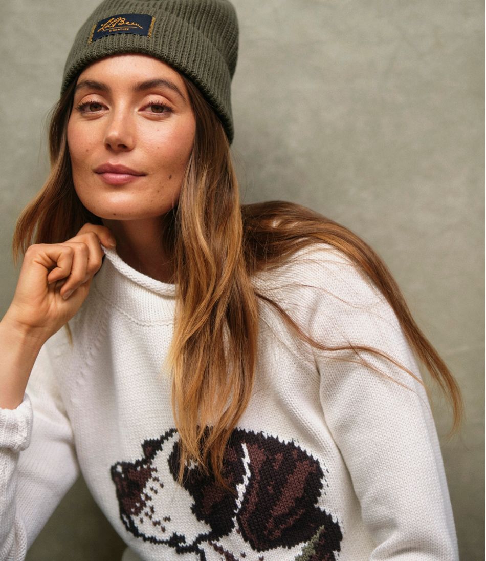 Women's Signature Original Cotton Sweater, Rollneck Novelty - Image 7
