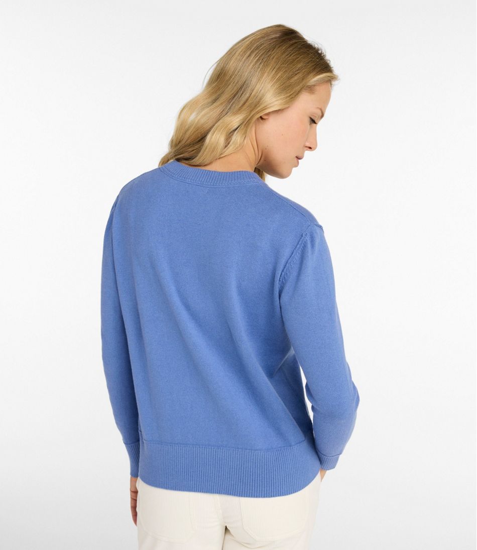 Women's Cotton/Cashmere Sweater, Crewneck - Image 3