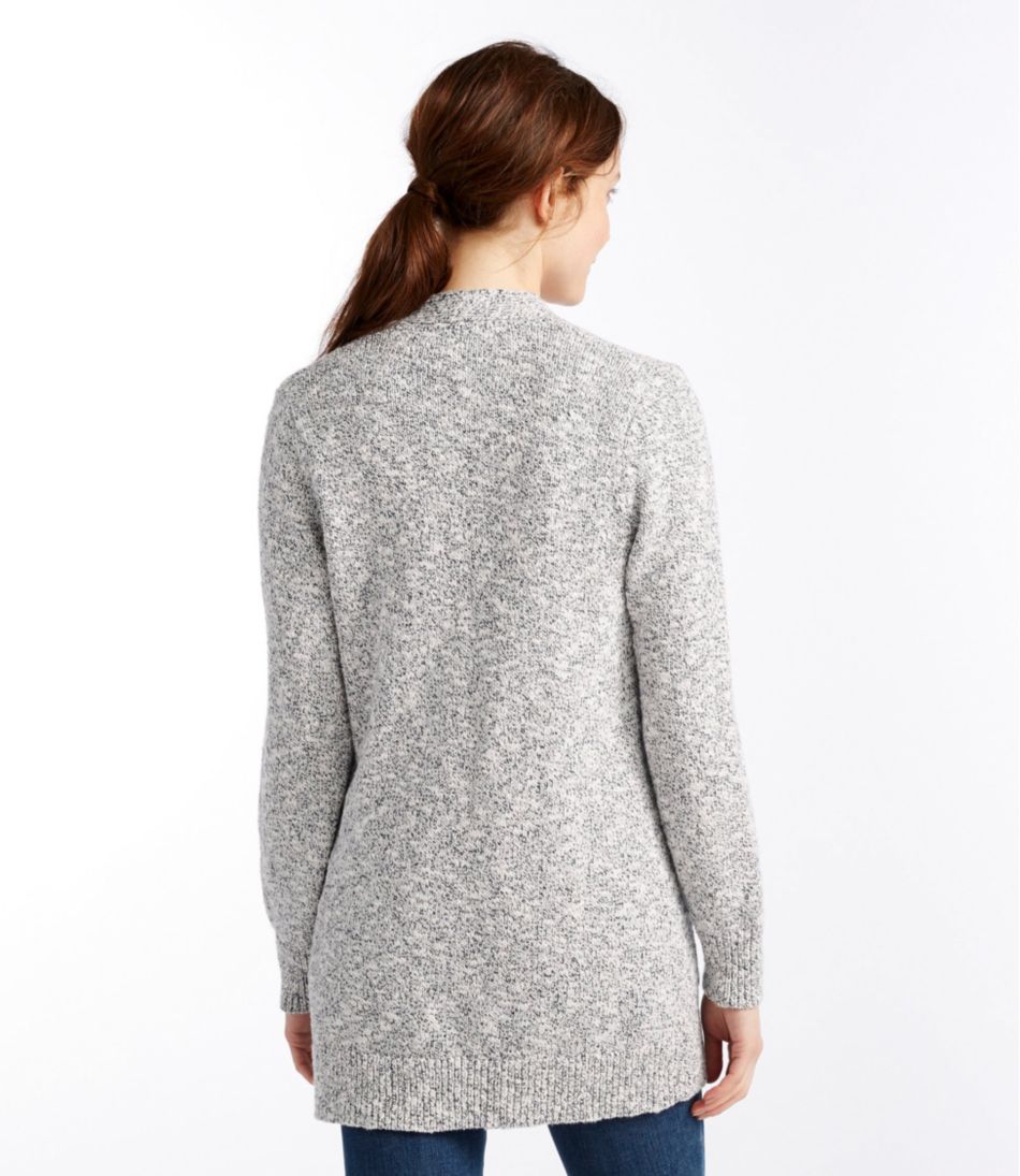 Women's Cotton Ragg Sweater, Open Cardigan - Image 3