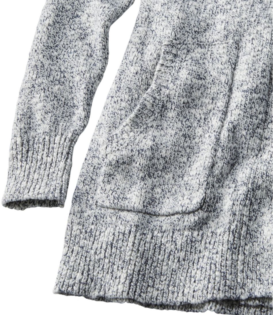 Women's Cotton Ragg Sweater, Open Cardigan - Image 4