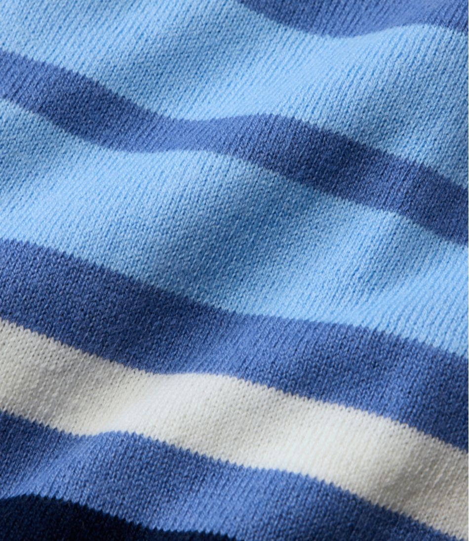Women's Cotton/Cashmere Sweater, Crewneck Stripe - Image 5