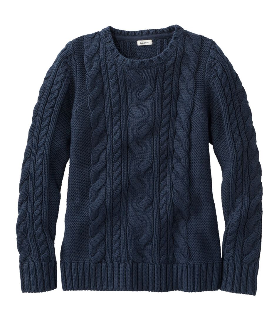 Women's Double L? Cable Sweater, Crewneck