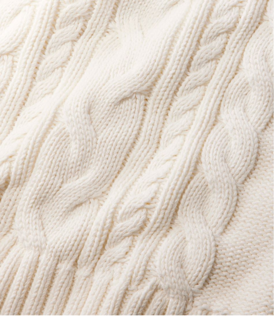 Women's Double L? Cable Sweater, Crewneck - Image 4