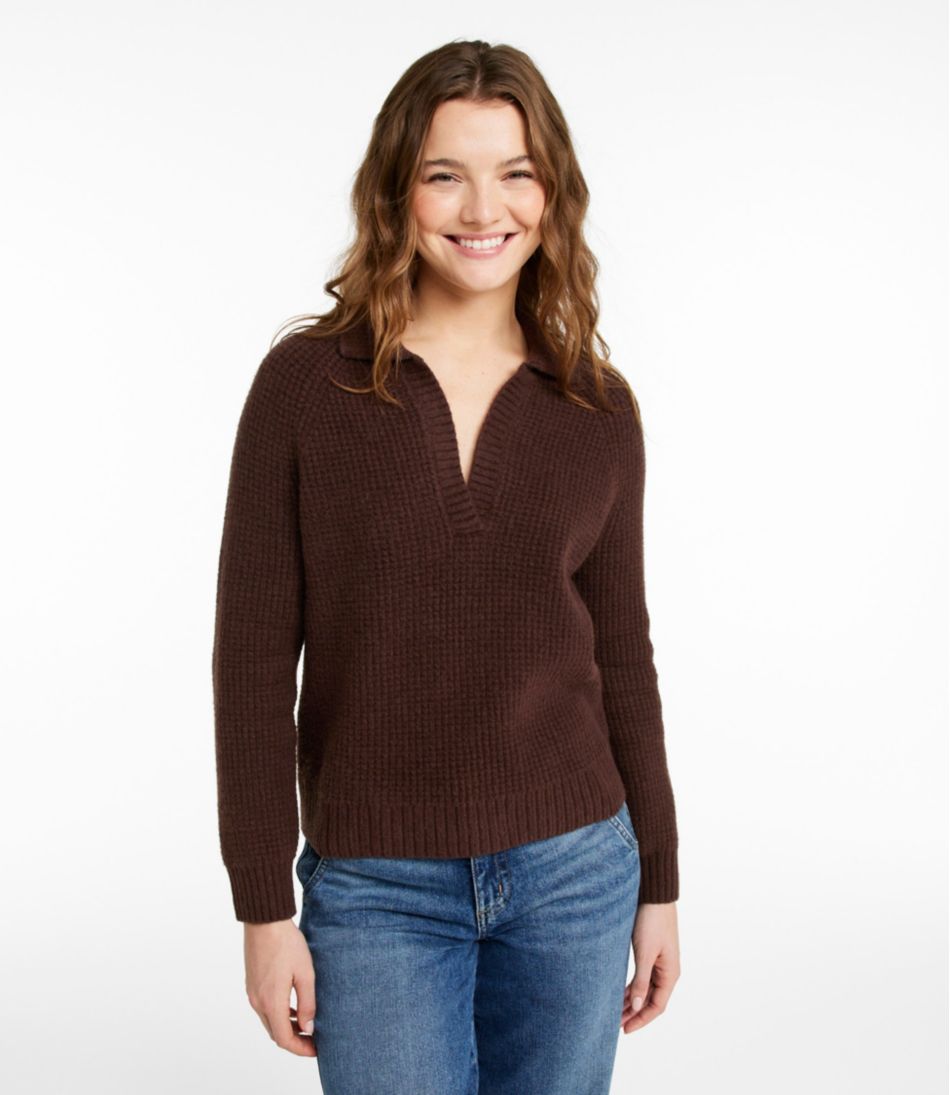 Women's SuperSoft Waffle Sweater, Polo - Image 2
