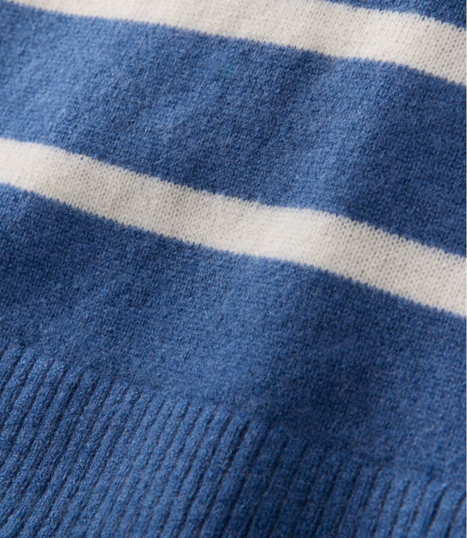 Women's Classic Cashmere Sweater, Crewneck Stripe - Image 5