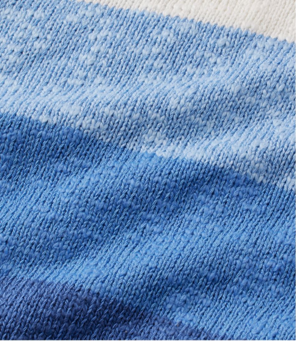 Women's Cotton Ragg Sweater, Crewneck Stripe - Image 4