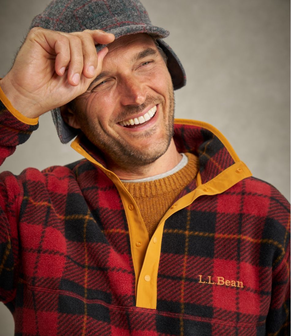 Adults' Bean's Classic Fleece Pullover, Print - Image 11