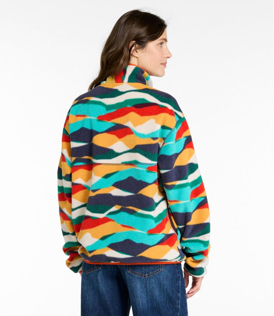 Adults' Bean's Classic Fleece Pullover, Print - Image 6