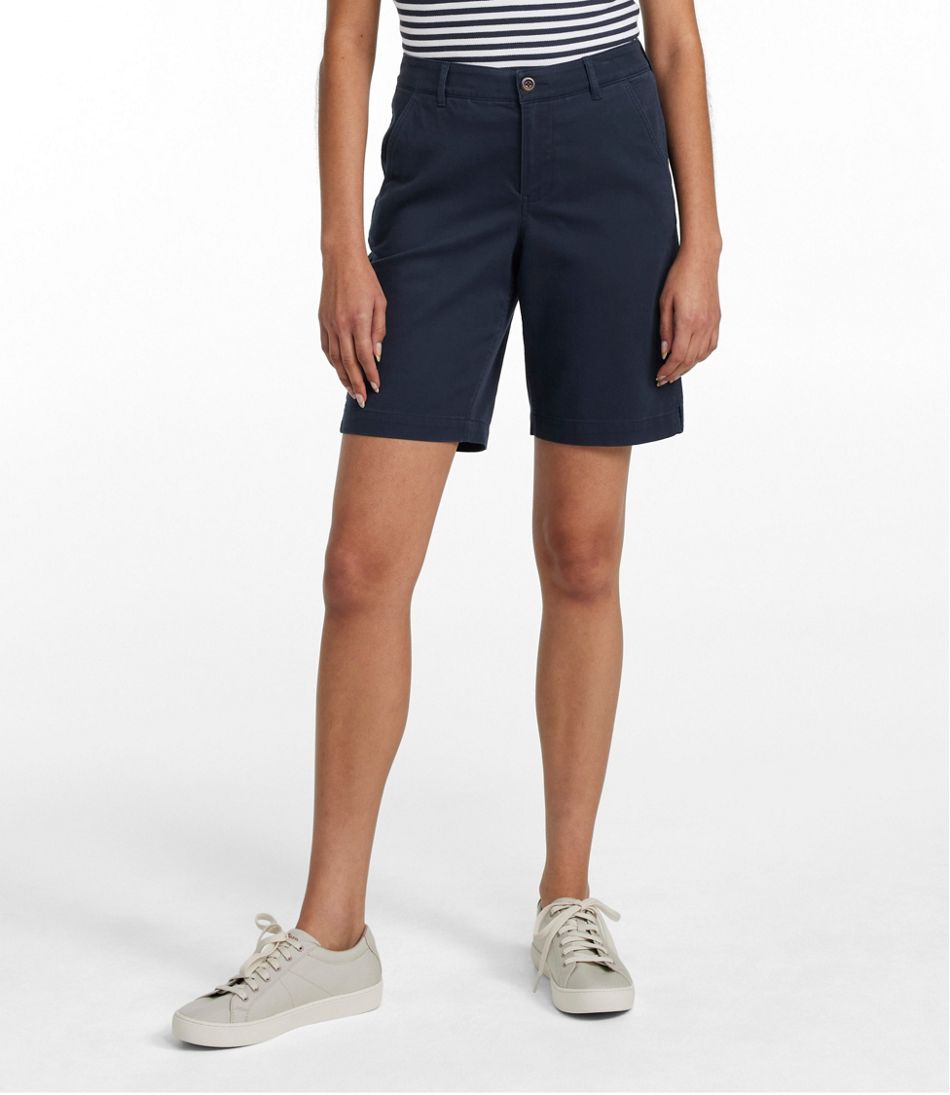 Women's Comfort Stretch Shorts, Chino Bermudas 9" - Image 2