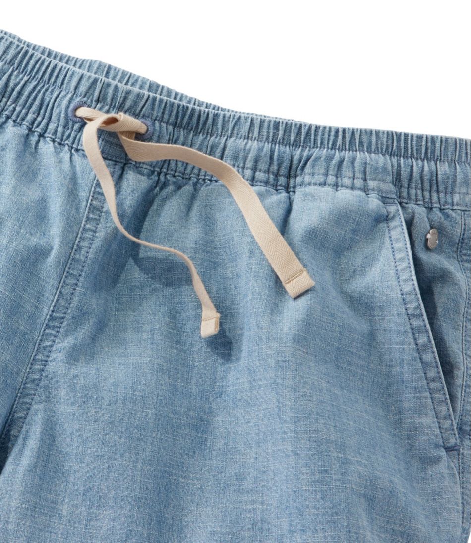 Women's Lakewashed Dock Shorts, Mid-Rise Chambray - Image 5