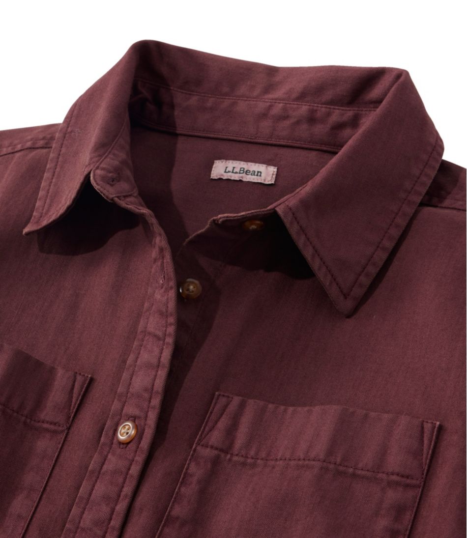Women's L.L. Bean Heritage Washed Denim Shirt Dress, Garment-Dye - Image 4