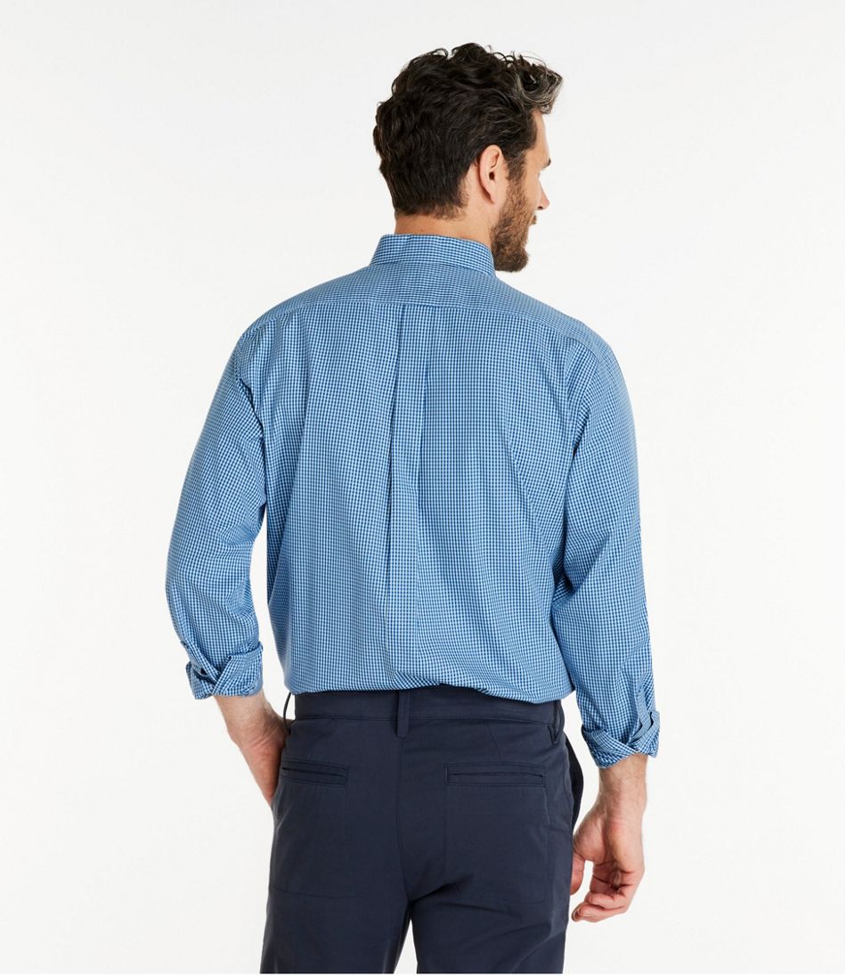 Men's Wrinkle-Free Pinpoint Oxford Cloth Shirt, Traditional Fit Tattersall - Image 3