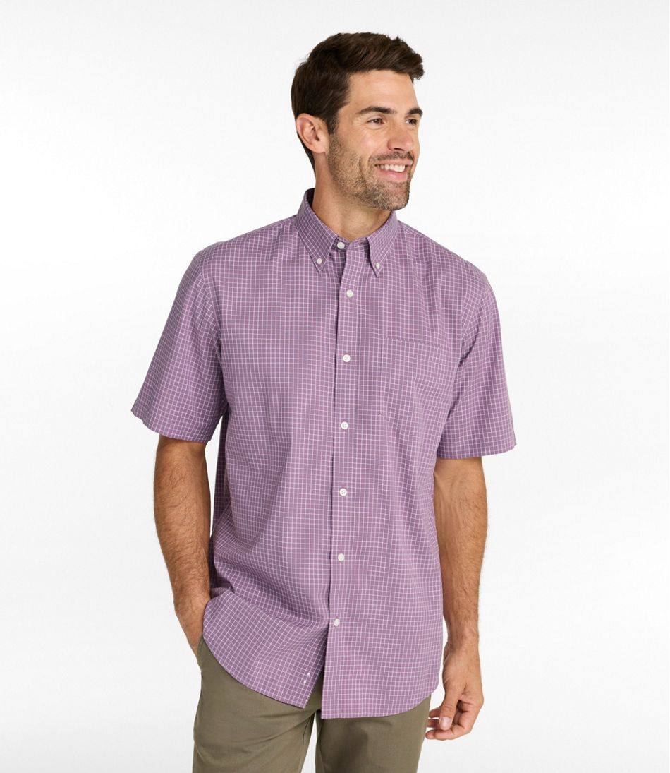 Men's Wrinkle-Free Kennebunk Sport Shirt, Traditional Fit Short-Sleeve Check - Image 2