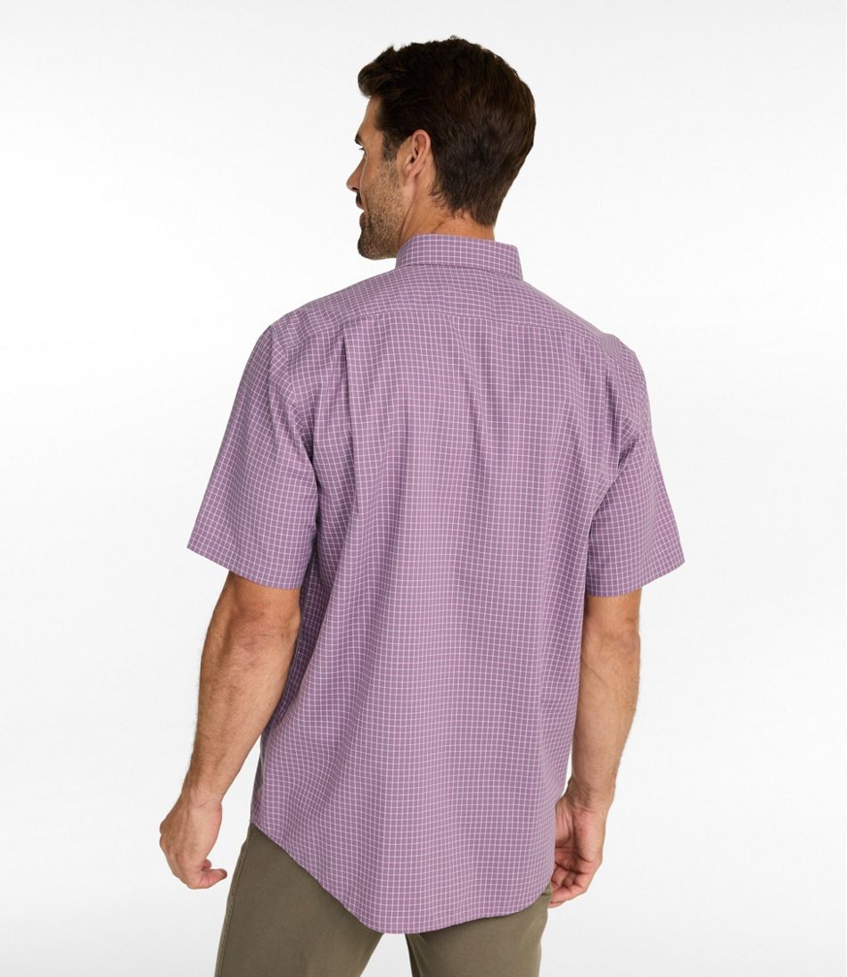 Men's Wrinkle-Free Kennebunk Sport Shirt, Traditional Fit Short-Sleeve Check - Image 3
