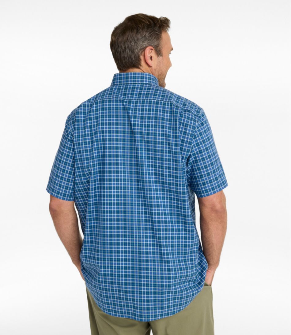Men's Wrinkle-Free Kennebunk Sport Shirt, Traditional Fit Short-Sleeve Check - Image 5