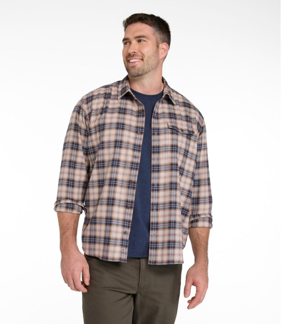 Men's Brushed Jasp?? Twill Shirt, Plaid, Traditional Untucked Fit - Image 4