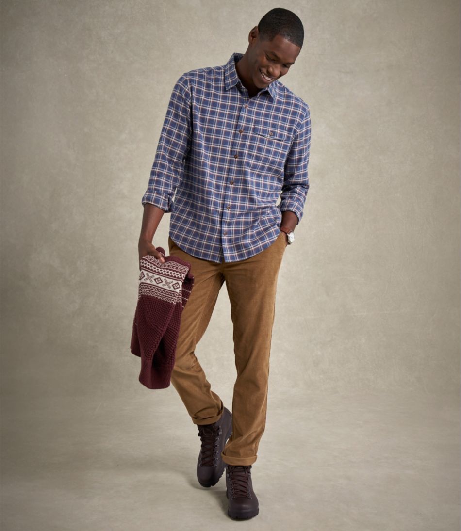 Men's Brushed Jasp?? Twill Shirt, Plaid, Traditional Untucked Fit - Image 8