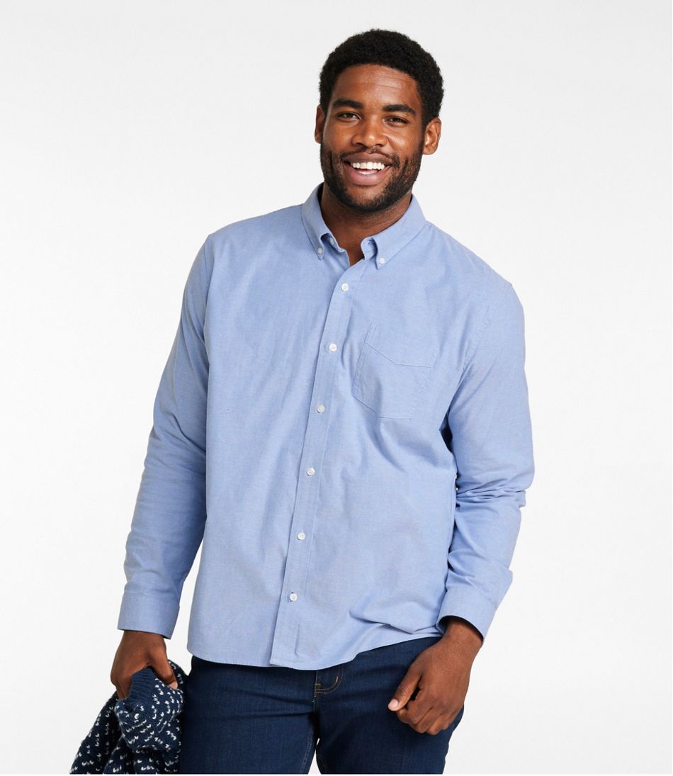 Men's Comfort Stretch? Oxford Shirt, Slightly Fitted Untucked Fit - Image 4