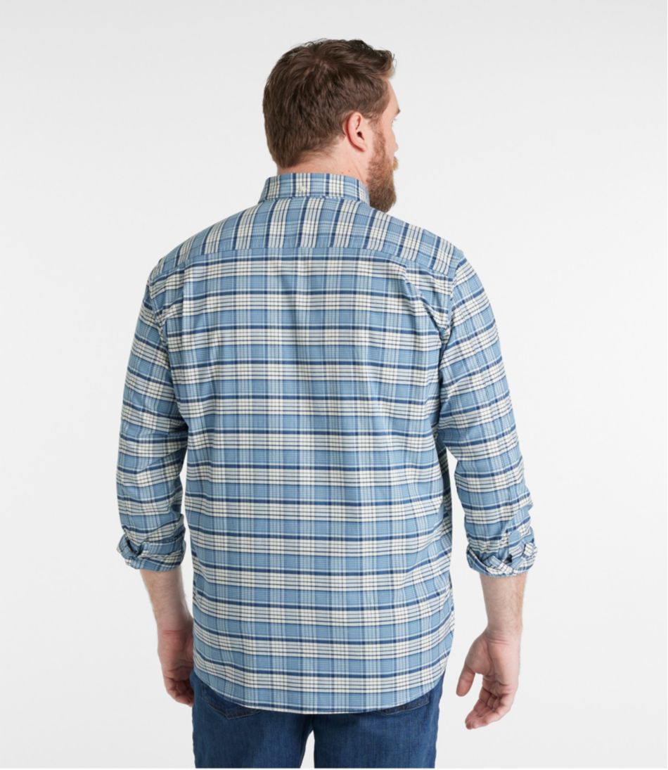 Men's Comfort Stretch? Oxford Shirt, Traditional Untucked Fit, Plaid - Image 5