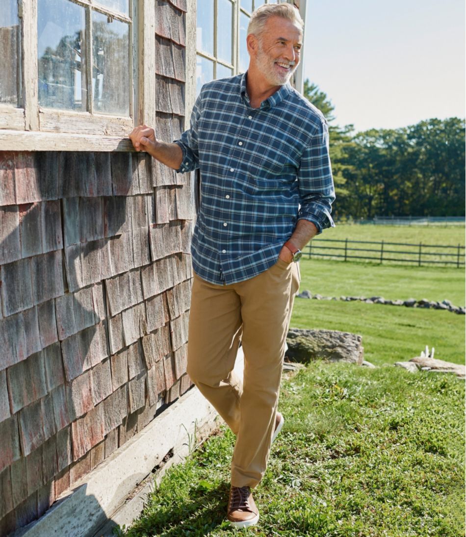 Men's Comfort Stretch? Oxford Shirt, Traditional Untucked Fit, Plaid - Image 7