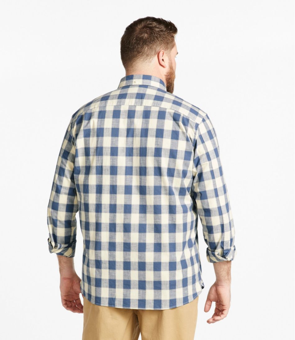 Men's Comfort Stretch? Chambray Shirt, Traditional Untucked Fit, Long-Sleeve, Print - Image 5