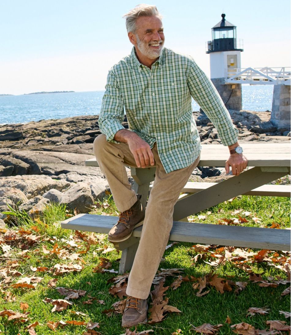 Men's Comfort Stretch? Chambray Shirt, Traditional Untucked Fit, Long-Sleeve, Print - Image 8