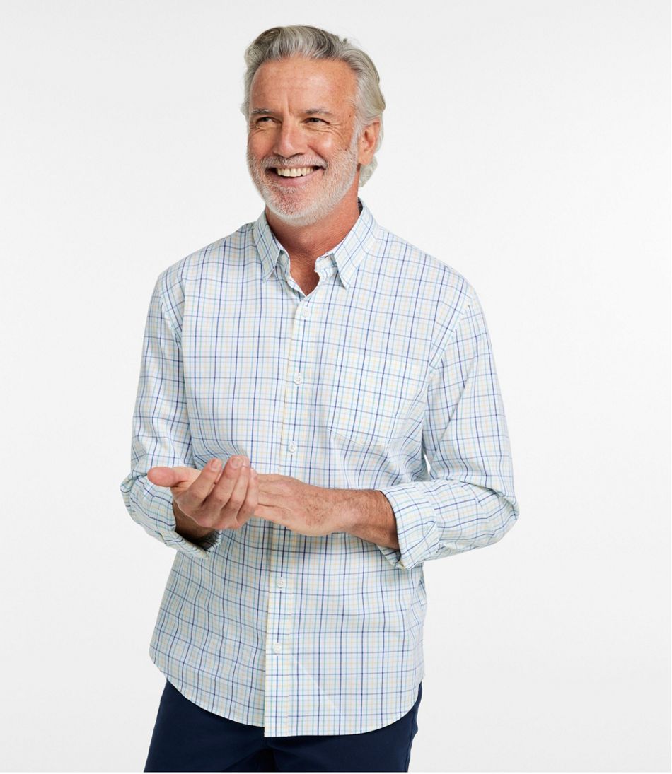 Men's Comfort Stretch Performance? Shirt, Long-Sleeve, Slightly Fitted Untucked Fit, Plaid - Image 2