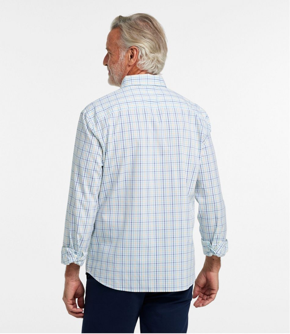 Men's Comfort Stretch Performance? Shirt, Long-Sleeve, Slightly Fitted Untucked Fit, Plaid - Image 3