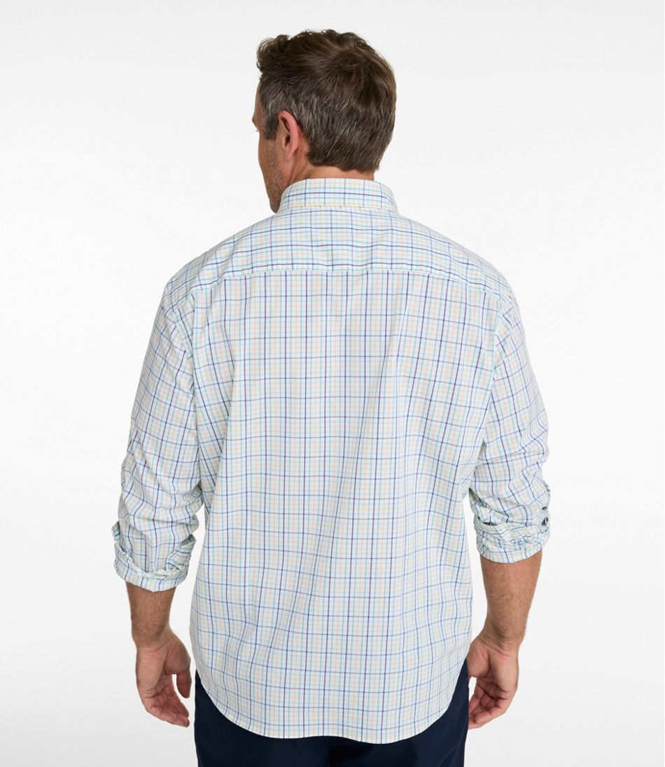 Men's Comfort Stretch Performance? Shirt, Long-Sleeve, Slightly Fitted Untucked Fit, Plaid - Image 5