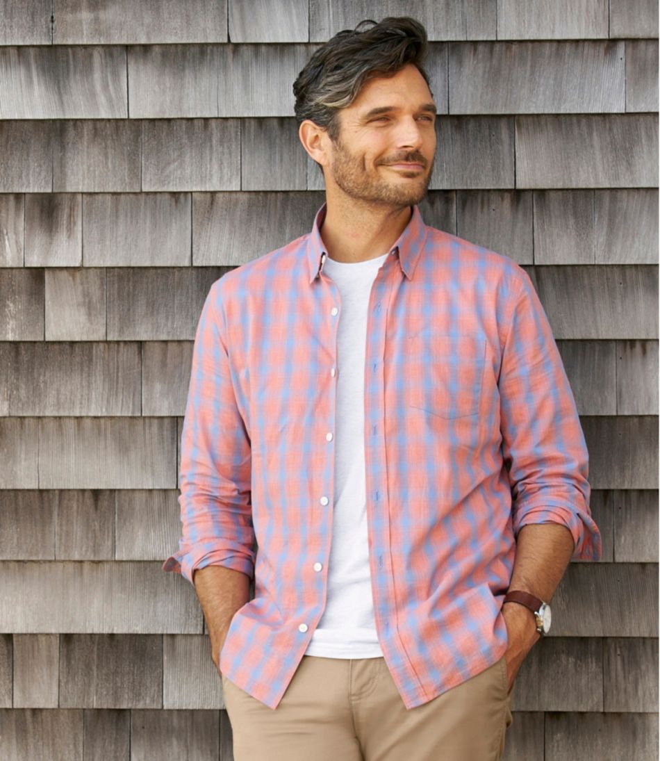 Men's Comfort Stretch Performance? Shirt, Long-Sleeve, Slightly Fitted Untucked Fit, Plaid - Image 9